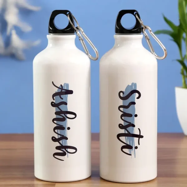 Couple Name Water Bottle Set